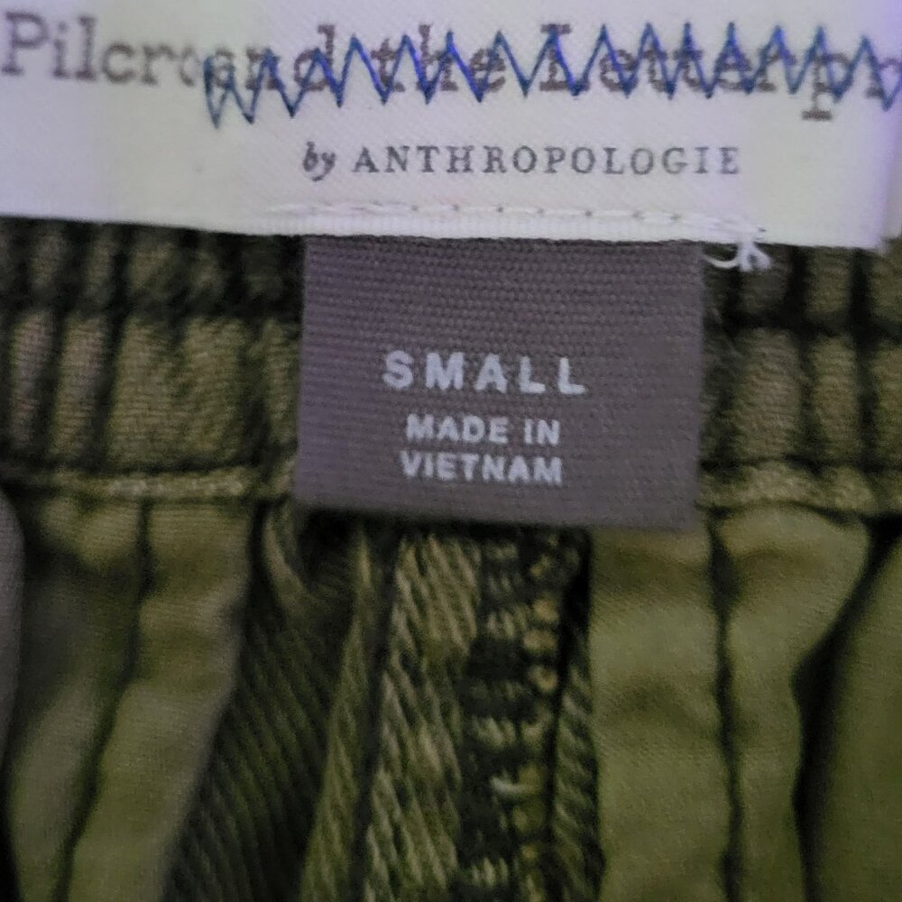 Anthropologie Pilcro Drawstring/Utility Mini Skirt - Olive Green - S - Picture 7 of 9